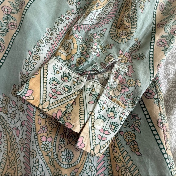 Soft Surroundings Tabitha by Pastel Paisley Floral Tunic Blouse Size M - Picture 7 of 10